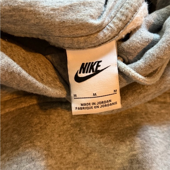 Nike Light Grey Cropped Pullover Hoodie - Picture 5 of 6